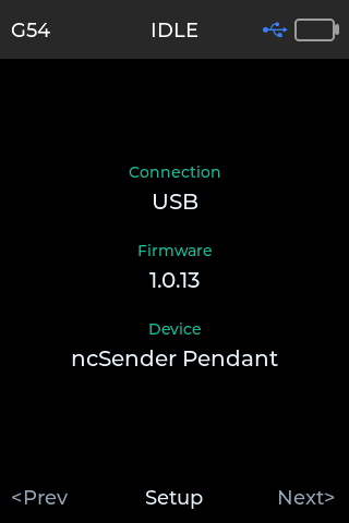 Pendant info screen